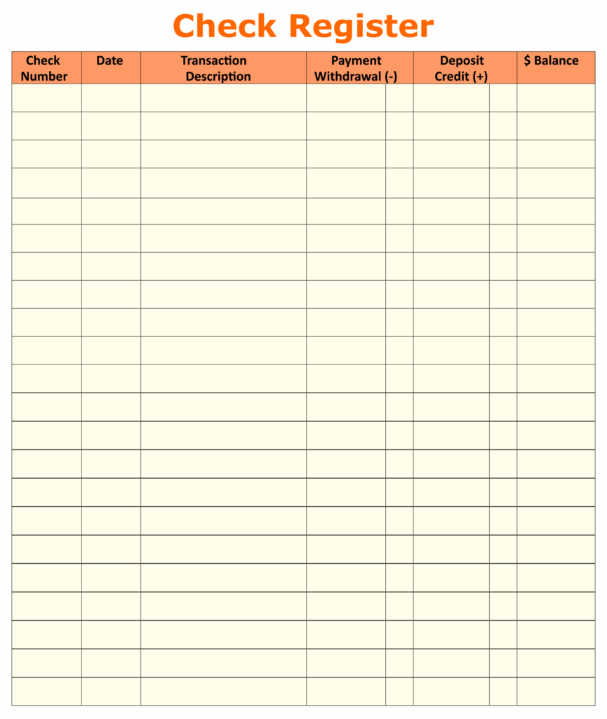 Checkbook Register Templates 10 Free PDF Printables Printablee