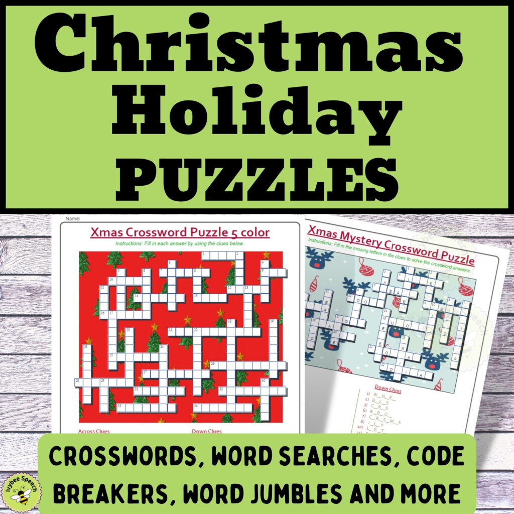 Christmas Holiday Puzzles Crosswords Codebreakers Jumbles Word Searches And More Made By