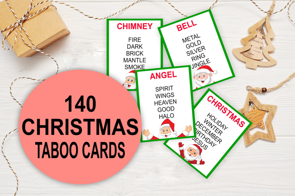 Christmas Taboo Card Game Group Game Family Game Etsy