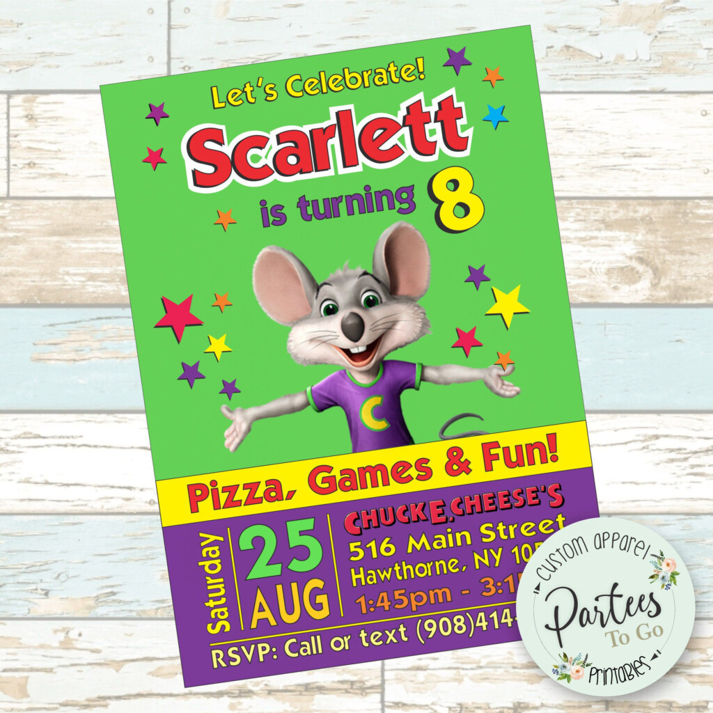 Chuck E Cheese Printable Invitations