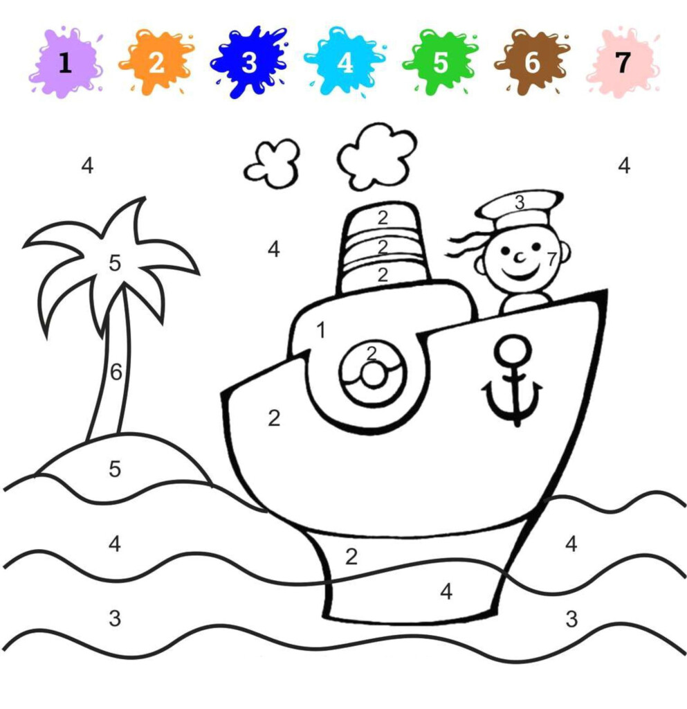 Coloring By Numbers For Children Preschool Coloring Pages Printables Free Kids Coloring