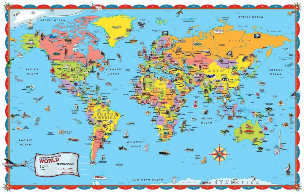 Coloring Free Printable World Map For Kids Within Roundtripticket Free Printable Maps For