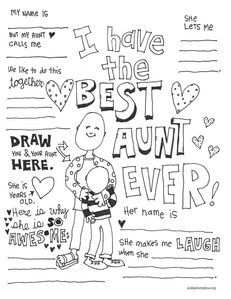  Coloring Pages For Aunts Free Download Gambr Co