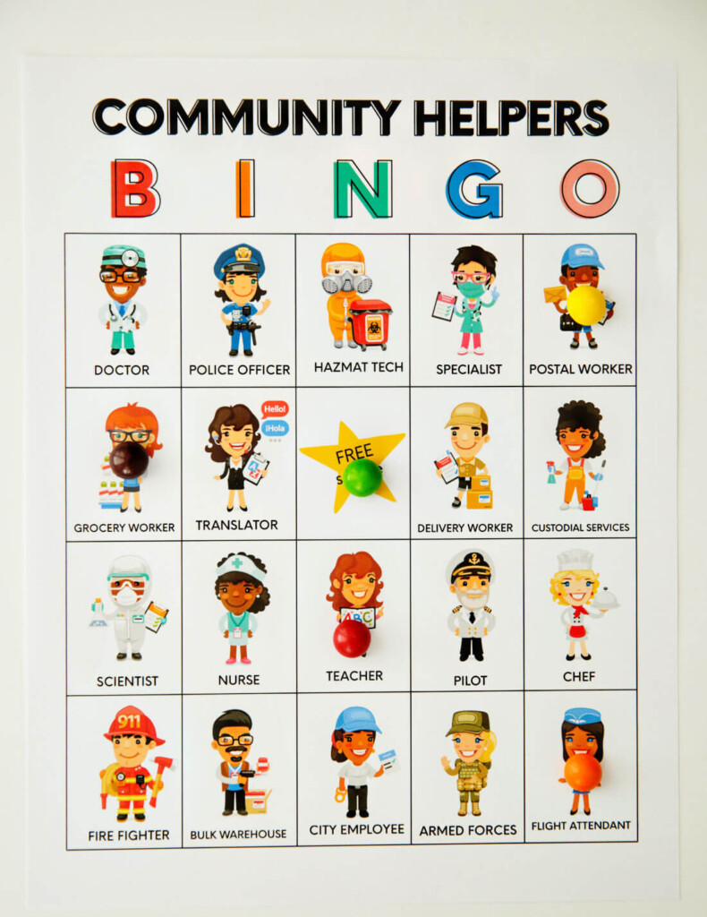 Community Helpers Bingo Free Printable FREE PRINTABLE TEMPLATES