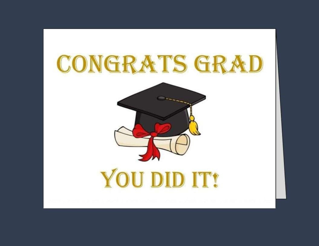 Congratulations Graduation Cards Free Printable Printable Template Calendar