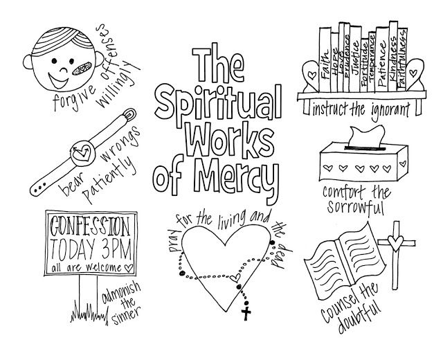Corporal And Spiritual Works Of Mercy Worksheet