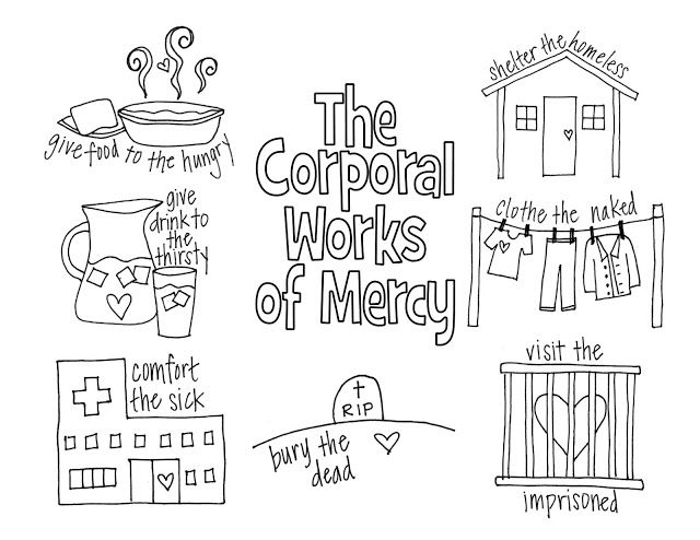 Corporal And Spiritual Works Of Mercy Worksheet