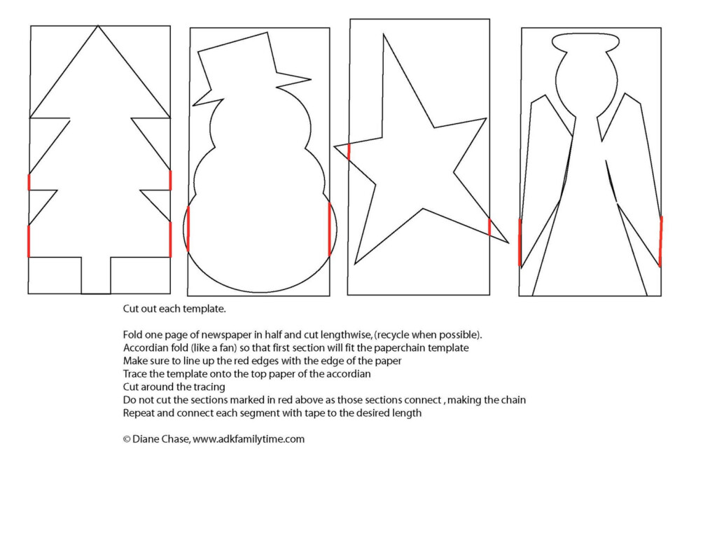 Craft Christmas Paper Chain Template