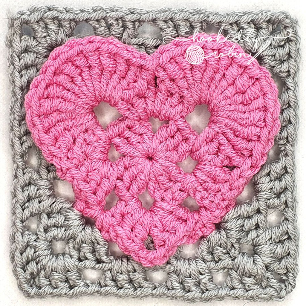 Crochet Granny Heart Square Hooked By Robin Granny Square Crochet Pattern Granny Square