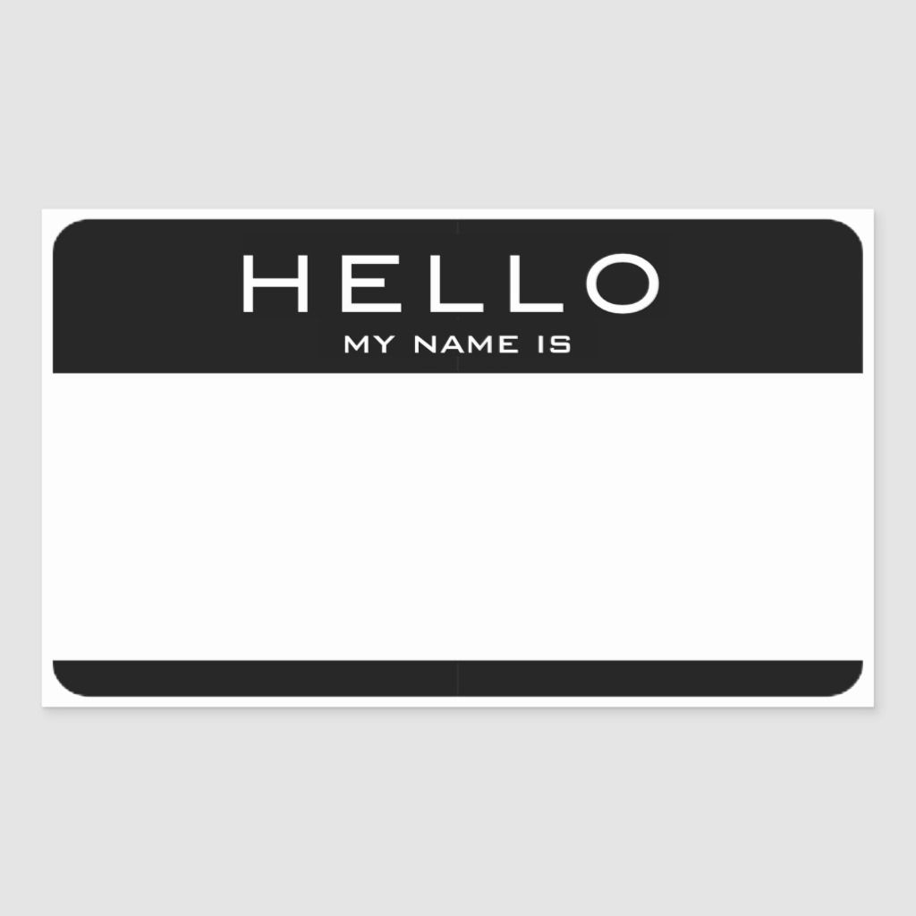 Customizable HELLO MY NAME IS Name Tag Stickers Zazzle Name Tag Design Hello My Name Is