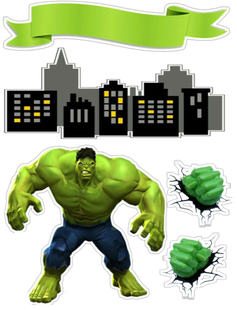 Customizable Topper Cake Hulk Party D Cor Cake Toppers Picks Etna Pe