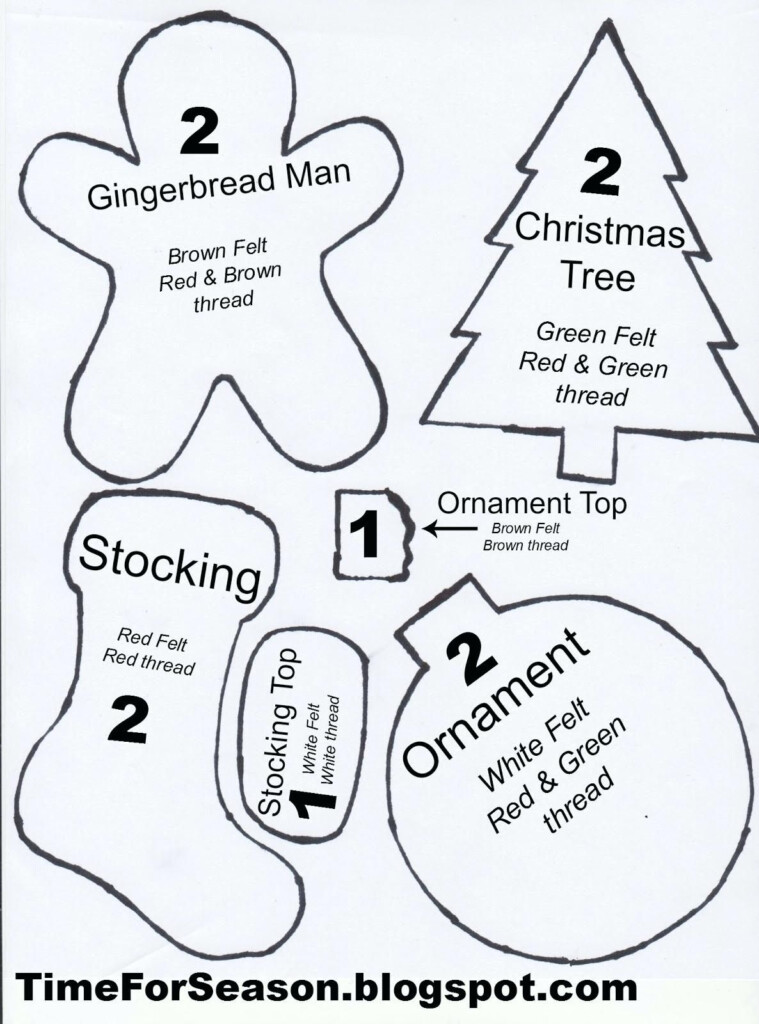 Cut Out Free Printable Felt Christmas Ornament Patterns