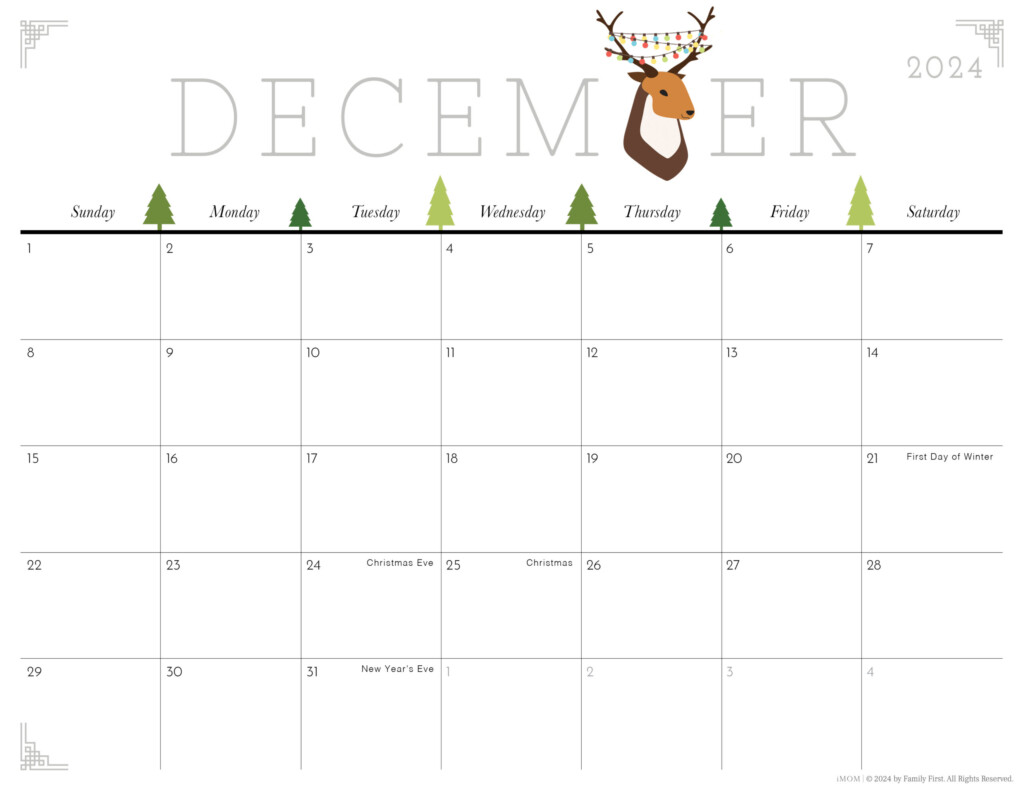 Cute Blank Calendar Template