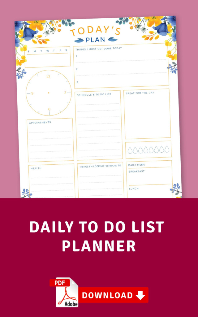 Daily Planner Template Montage 800 1200 Homemade Creations