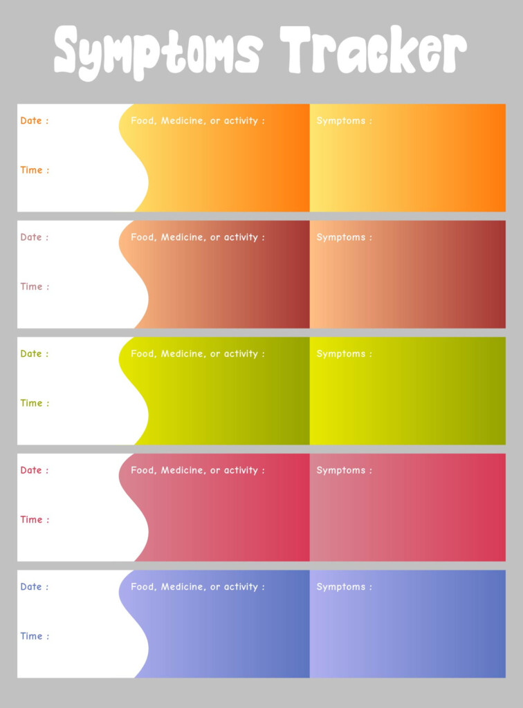 Daily Symptom Tracker Printable