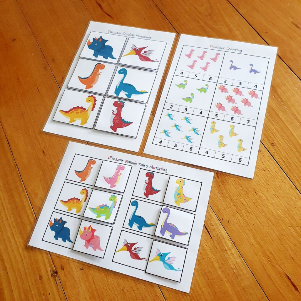 Dinosaur Mini Bundle Printable Busy Book Matching Dinosaur Etsy