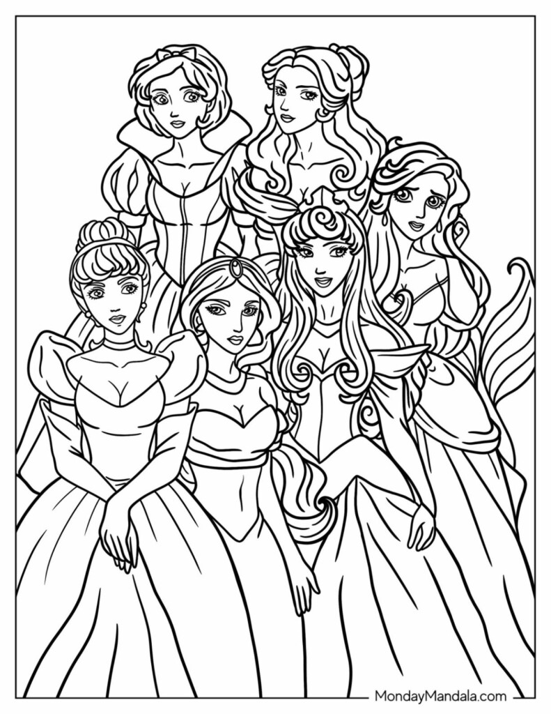 Disney Princess Coloring Pages For Girls
