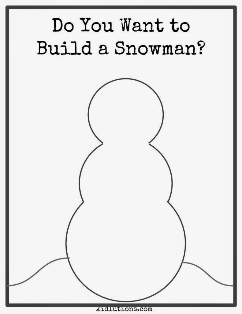 Do You Want To Build A Snowman Freebie Printable