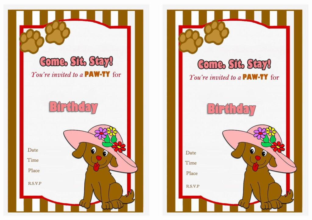 Dog Lovers Birthday Invitations Birthday Printable Dog Party Invitations Dog Lovers
