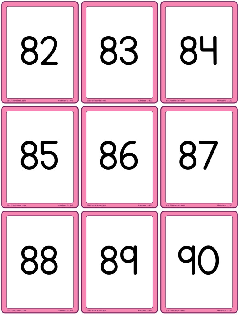 Downloadable Free Printable Number Cards 1 100 Printable Form Templates And Letter