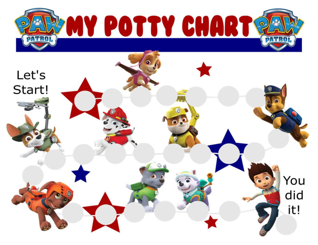 Downloadable Free Printable Paw Patrol Potty Chart Printable Word Searches