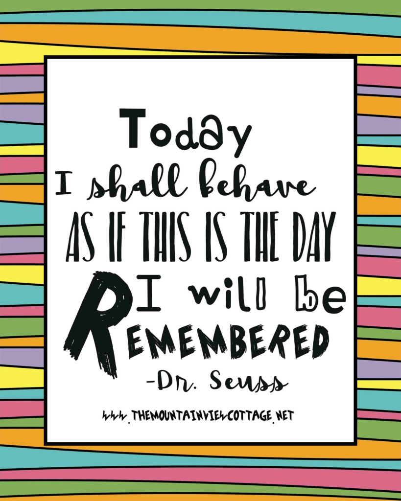 Dr Seuss Printable Quotes The More You Learn The More Printable Template Gallery