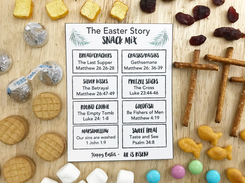 Easter Story Snack Mix Easter Printable Ressurection Story Etsy