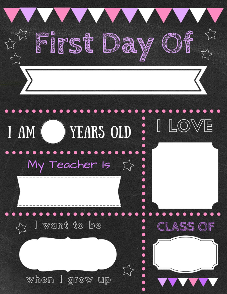 Editable First Day Of School Signs To Edit And Download For FREE First Day School Sign First