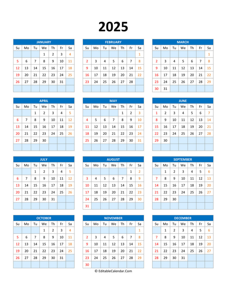 Editable Printable Calendar 2025 Wordtune Gilli Morissa