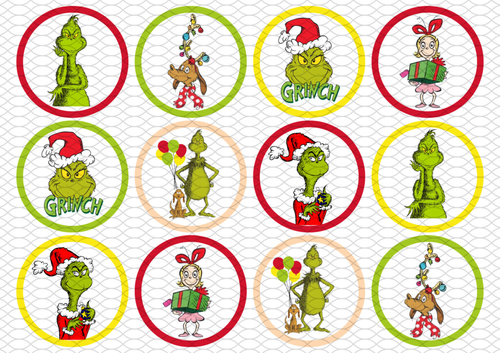 El Grinch Inspirado 15 X 2 Redondo Oblea Comestible Cupcake Toppers Ten Todo Entregado A Tu