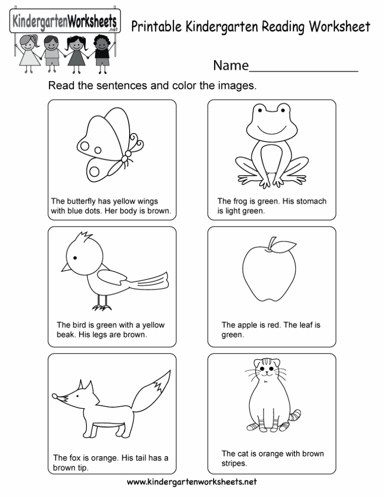 English Worksheets For Kindergarten