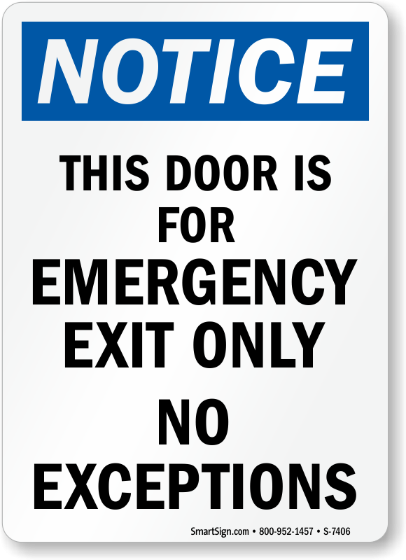 Exit Only Sign Printable