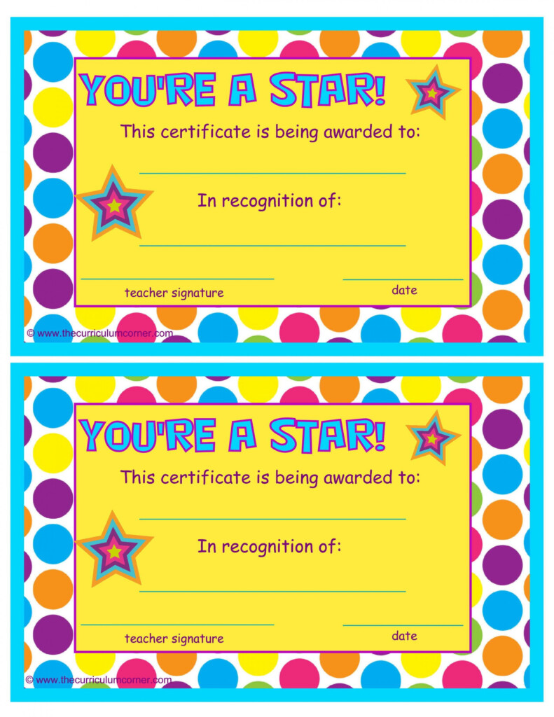 Explore Our Example Of Star Student Certificate Template Student Certificates Star Students