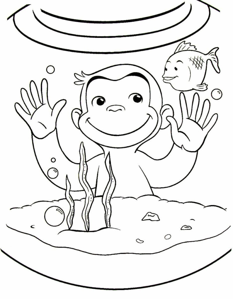 Face Of Curious George Coloring Pages