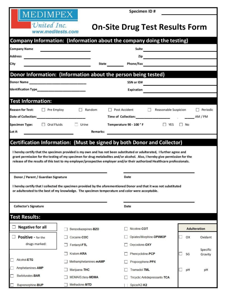 Fake Std Results Template