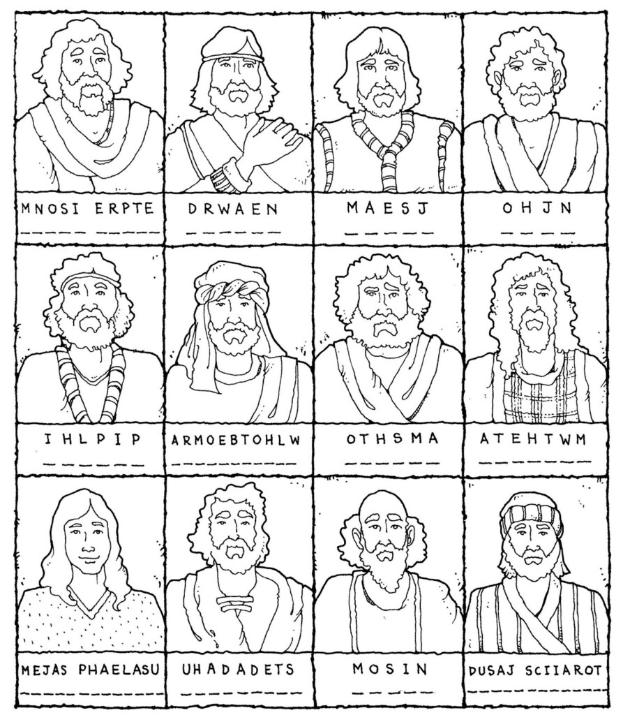 Finding Christ In The Old Testament Kids Activity Pages Temptation 12 Apostles Elijah