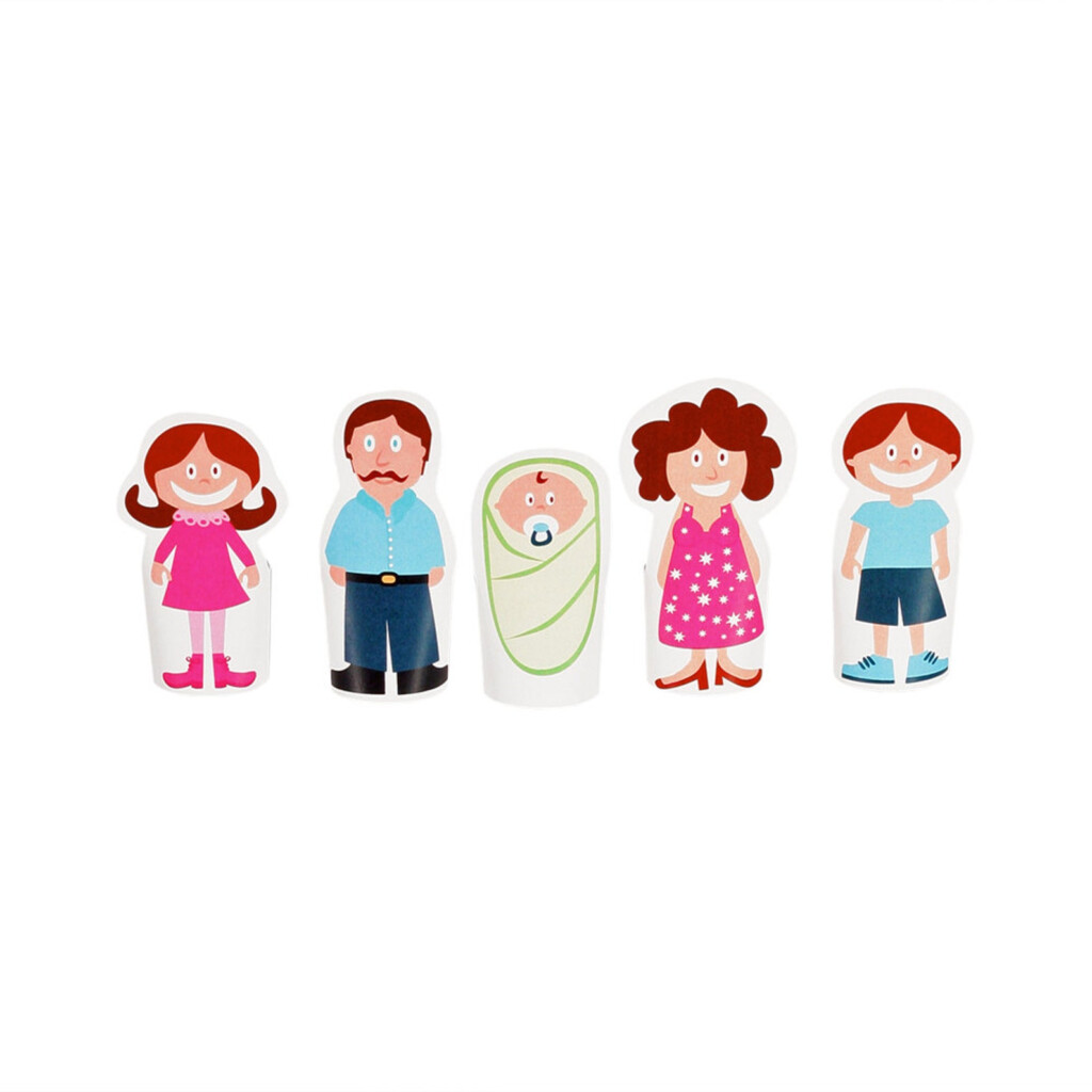 Finger Family Paper Finger Puppets PRINTABLE PDF Toy DIY Etsy