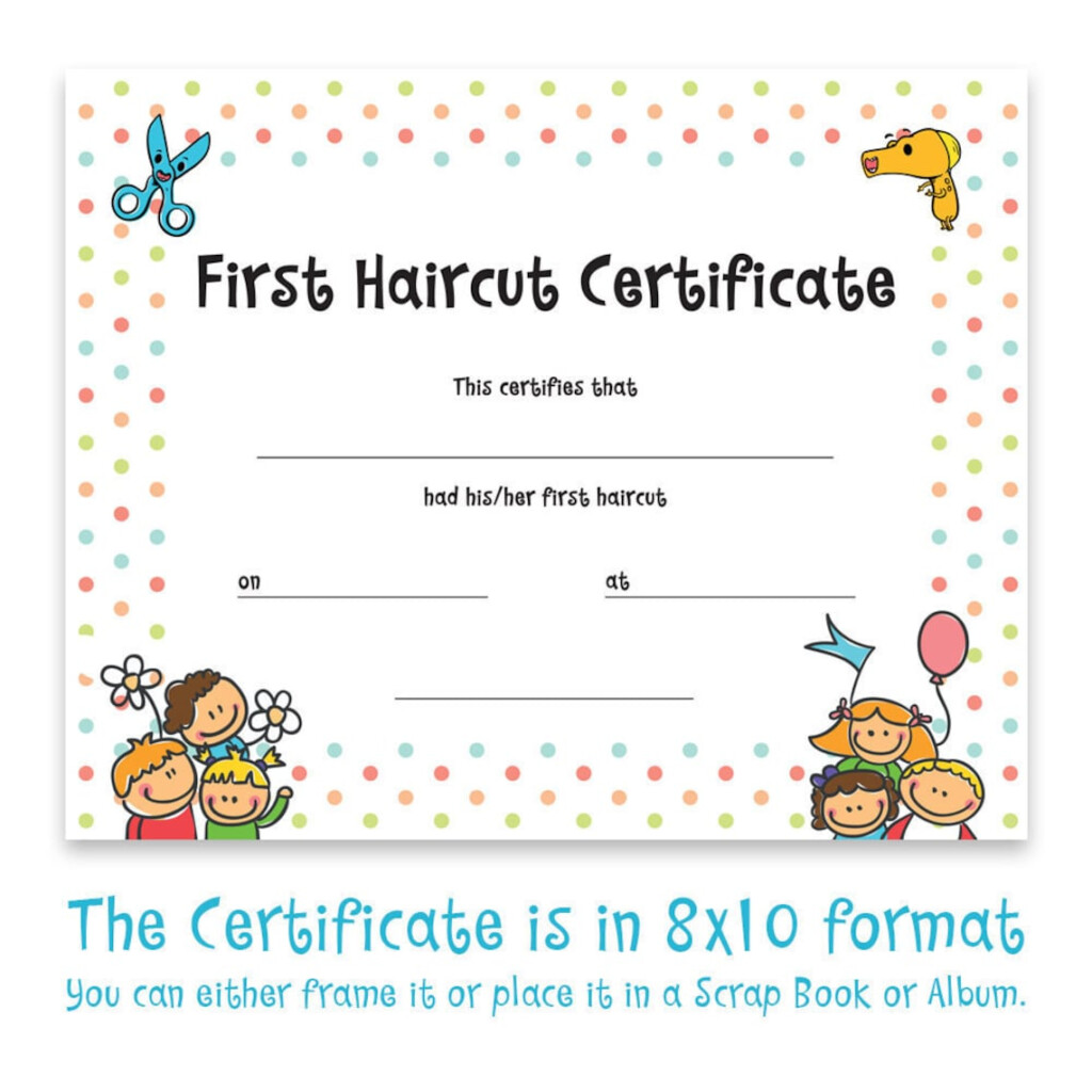 First Haircut Certificate Printable