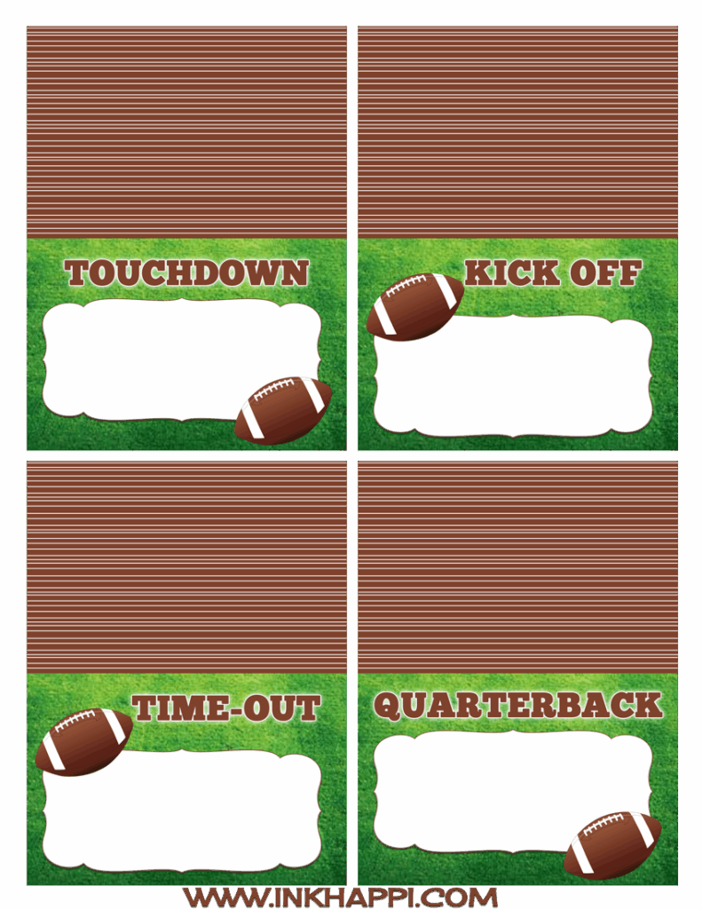 Football Free Printables For The Food Table And More Inkhappi
