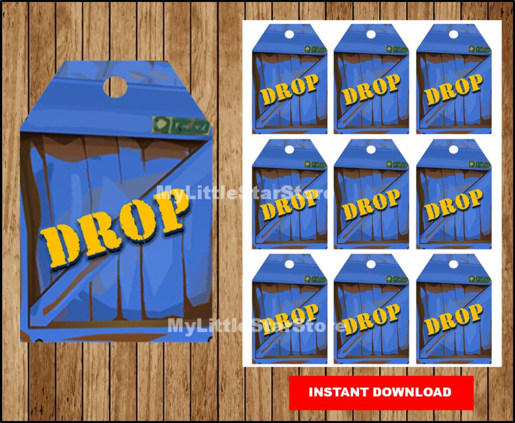Fortnite Tags Printable Fortnite Drop Tag Fortnite Party Tags 