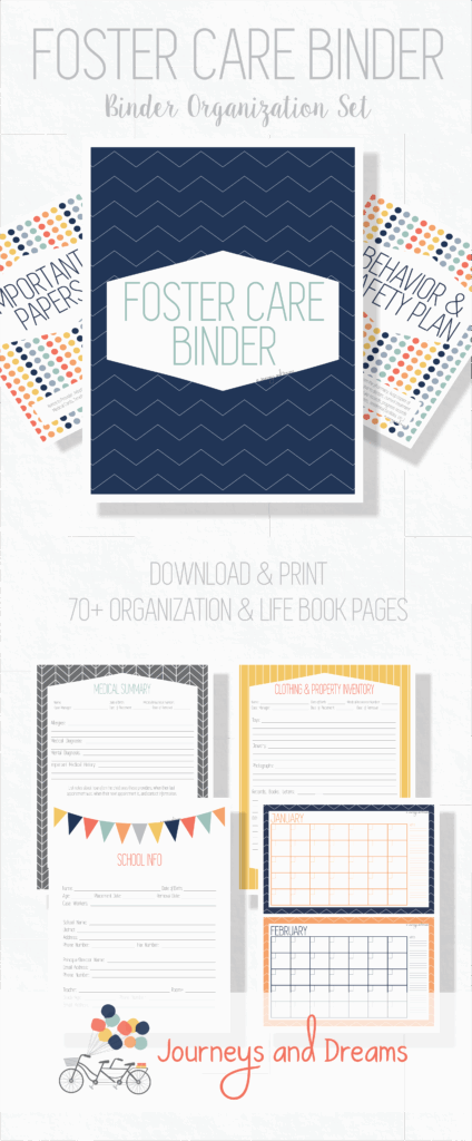 Foster Care Binder Organization Printable Adoption NationalAdoptionMonth 