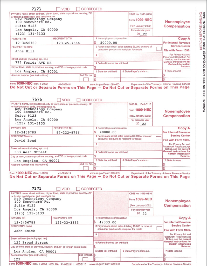 Free 1099 Nec Form 2024 Nert Tawnya