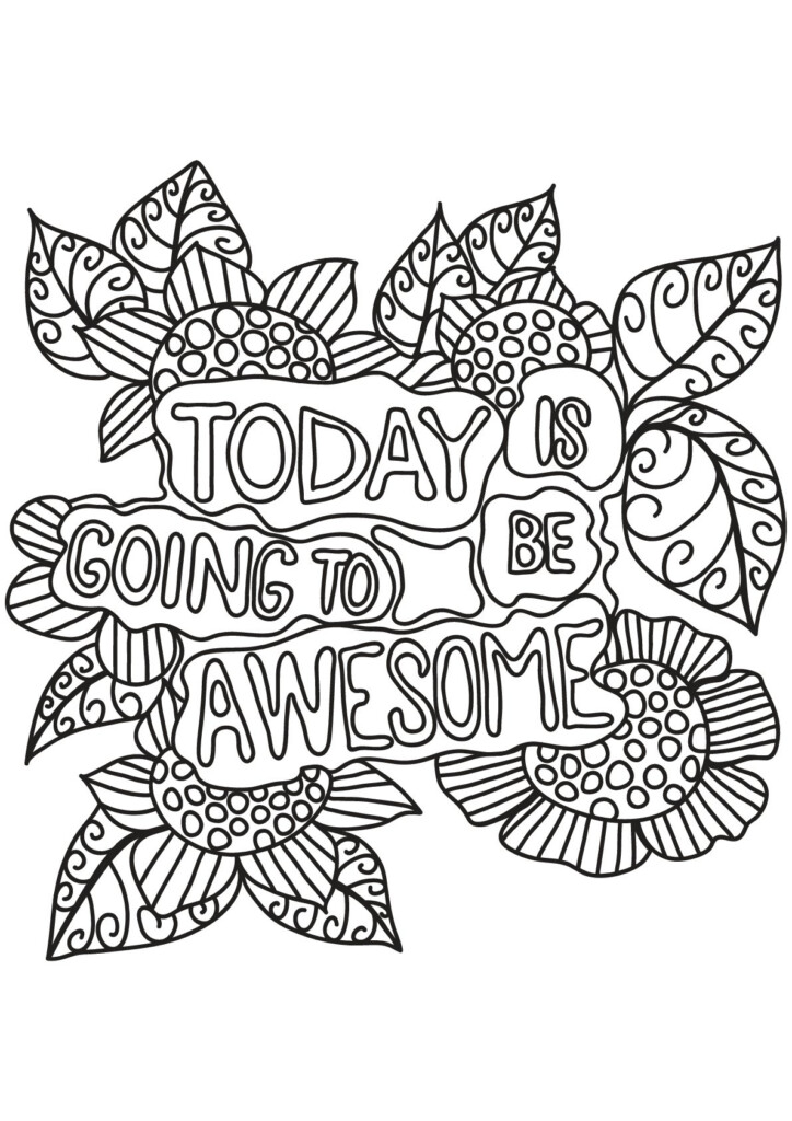 Free Book Quote 10 Positive Inspiring Quotes Adult Coloring Pages