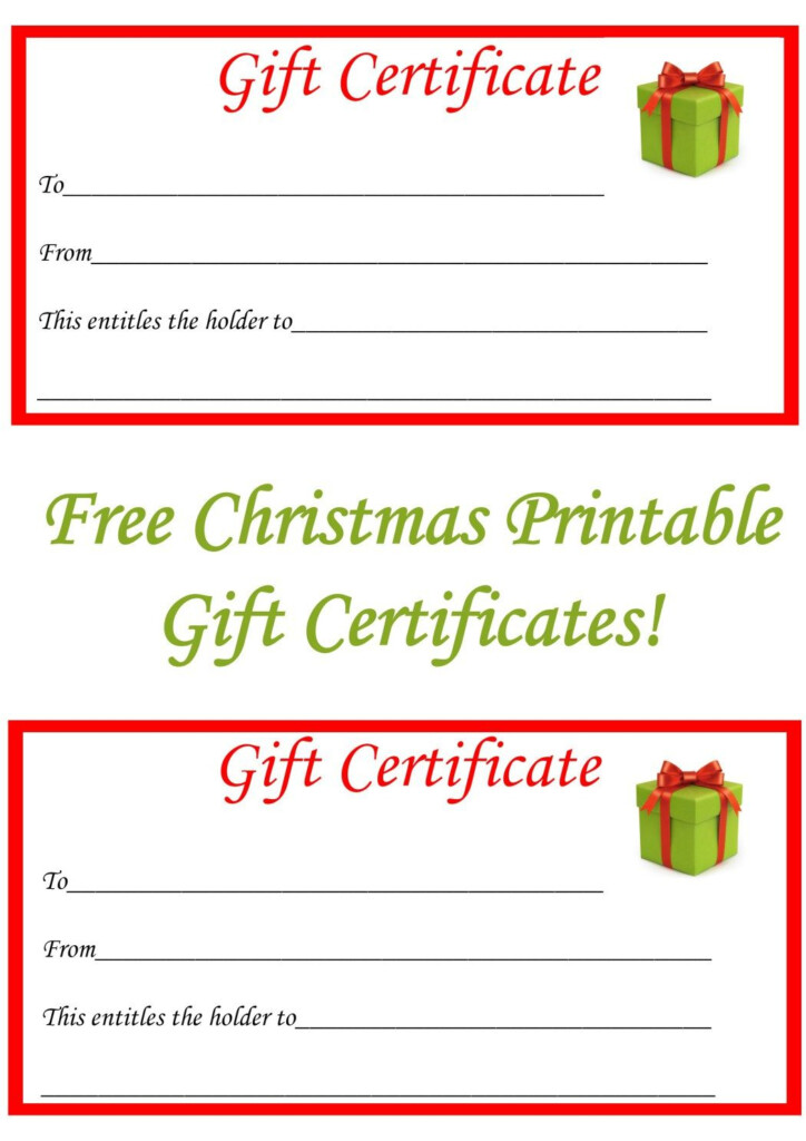 Free Christmas Printable Gift Certificates The Diary Of A Frugal Family Christmas Gift