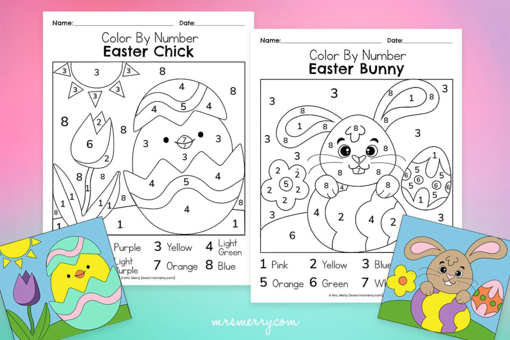 Free Color By Number Easter Worksheet Download Free Color By Number Easter Worksheet Png Images