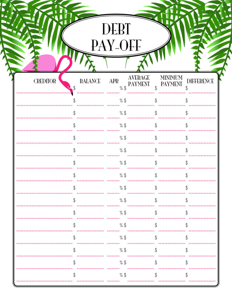 Free Debt Payoff Tracker Printable Printable New Year Banners