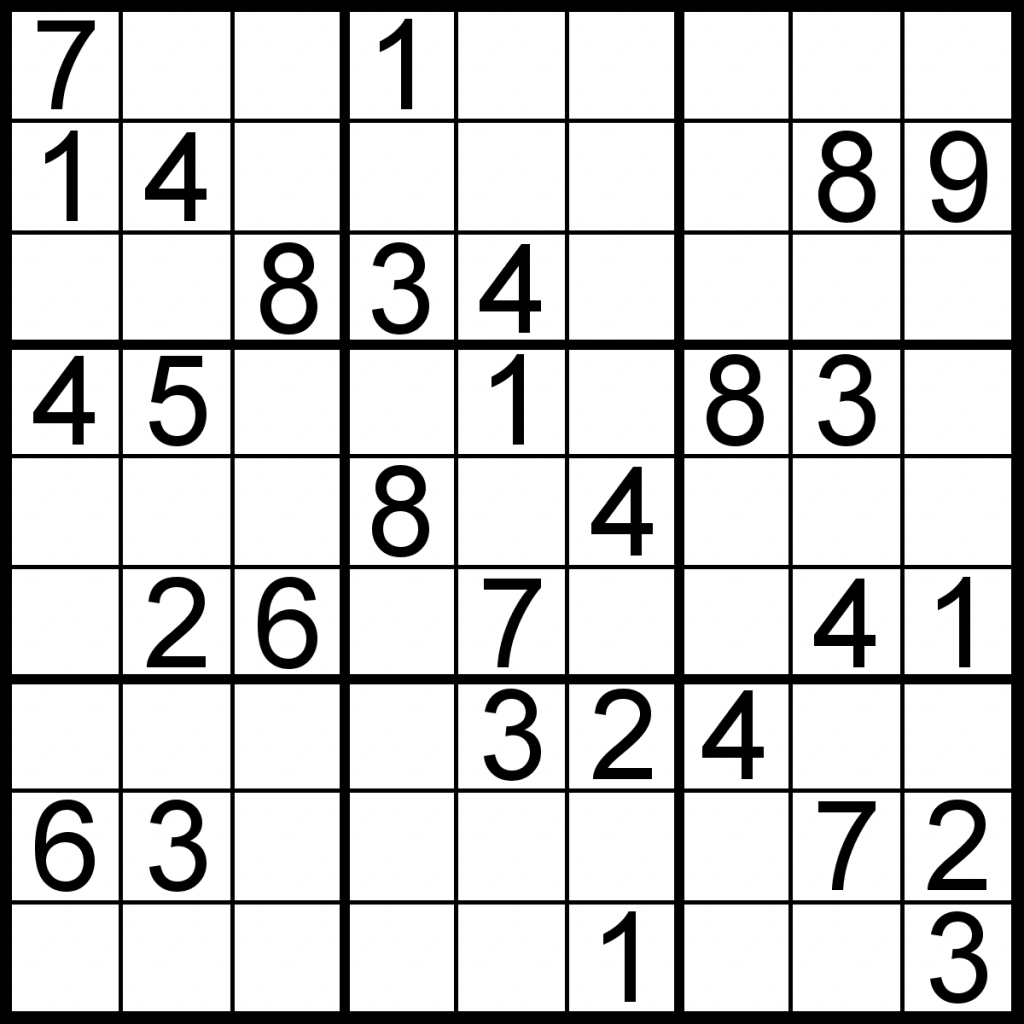 Free Easy Sudoku Puzzles Printable Kids Wolfwb