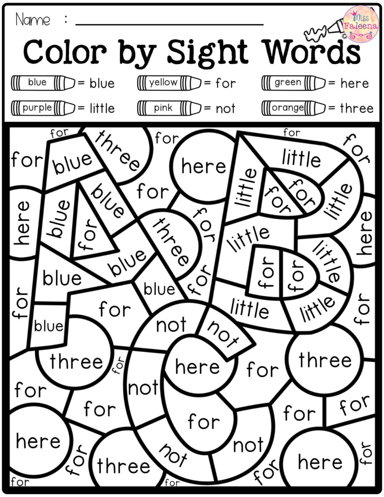 Free Editable Color By Sight Word Worksheets