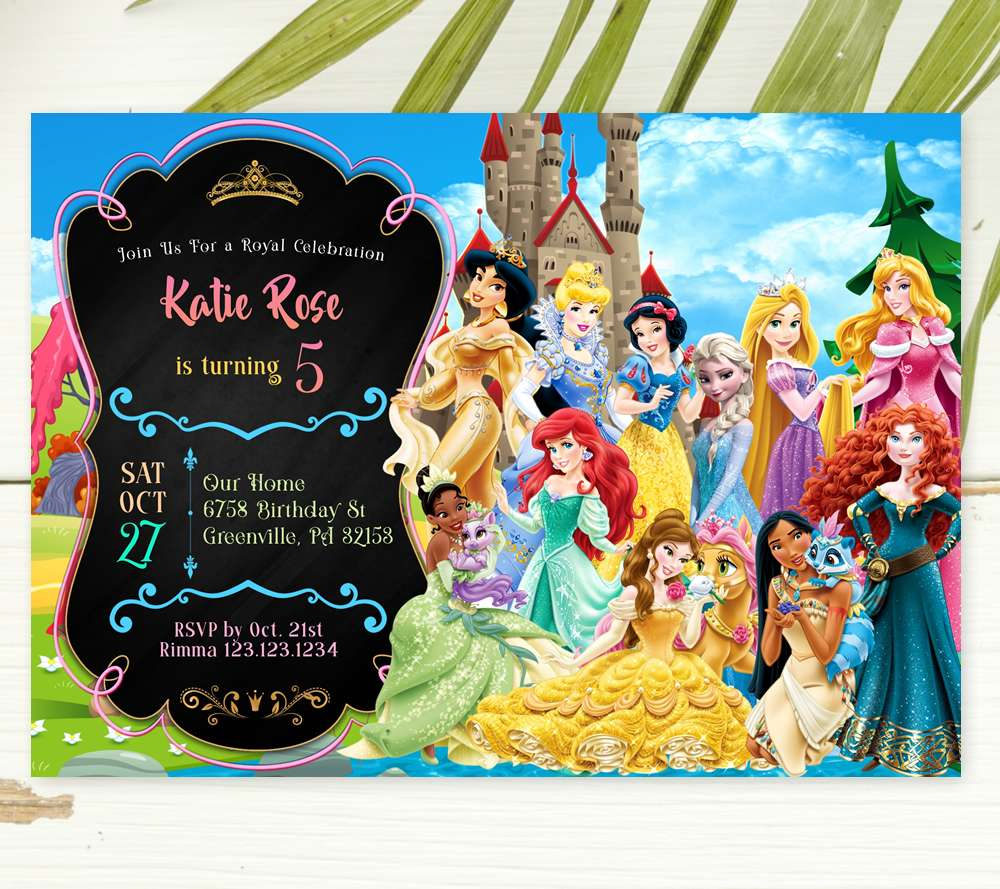 Free Editable Princess Invitations Lupon Gov Ph