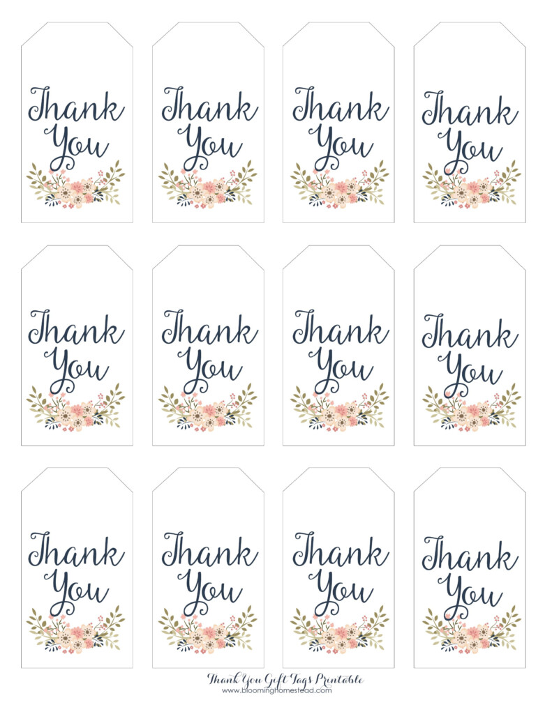 Free Editable Printable Thank You Tags Template